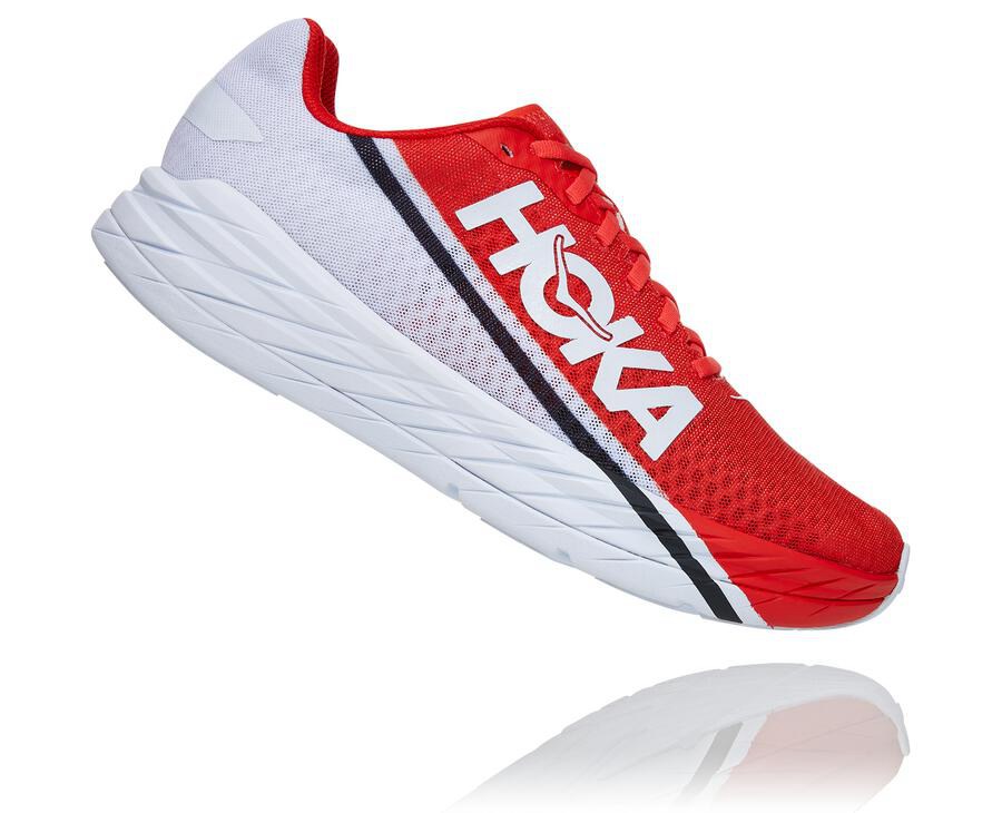 Hoka One One Running Shoes Mens Red/White - Rocket X - 81294FLRZ